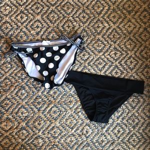 Set of Two Black Bikini Bottoms